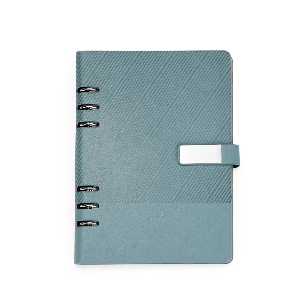 Caderno Fichário Couro Sintético