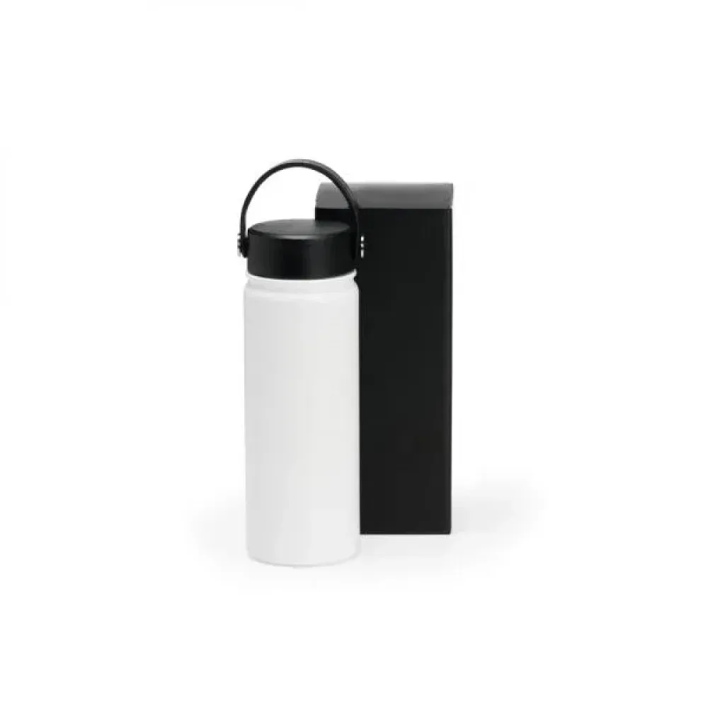GARRAFA DUPLA CAMADA NA COR BRANCA - 550 ML