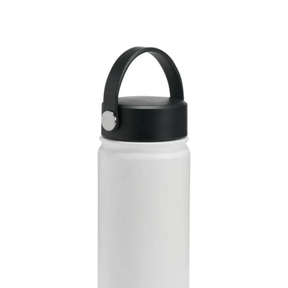 GARRAFA DUPLA CAMADA NA COR BRANCA - 550 ML