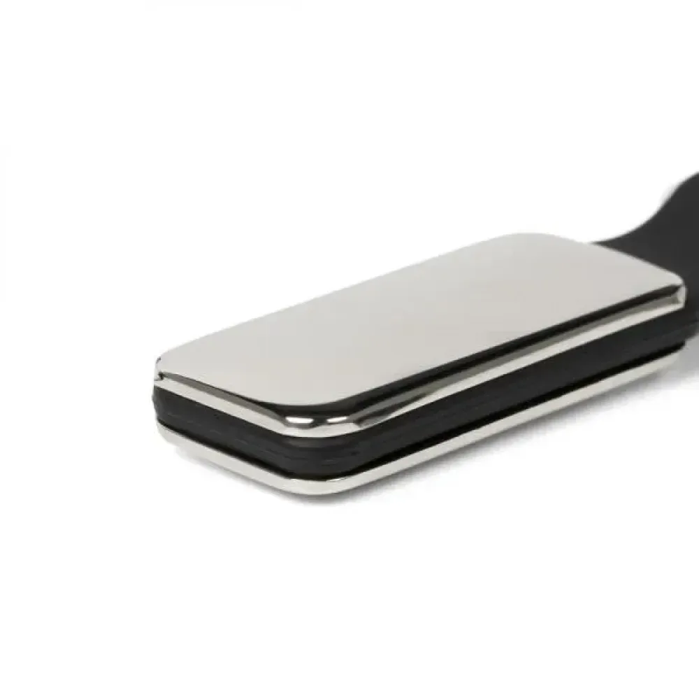 CHAVEIRO EM METAL/PU - PRATA/PRETO
